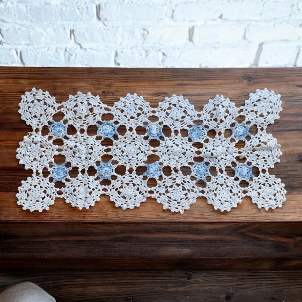 Vintage Linens Table Runners Dresser Scarves Embroidery Crochet Handmade